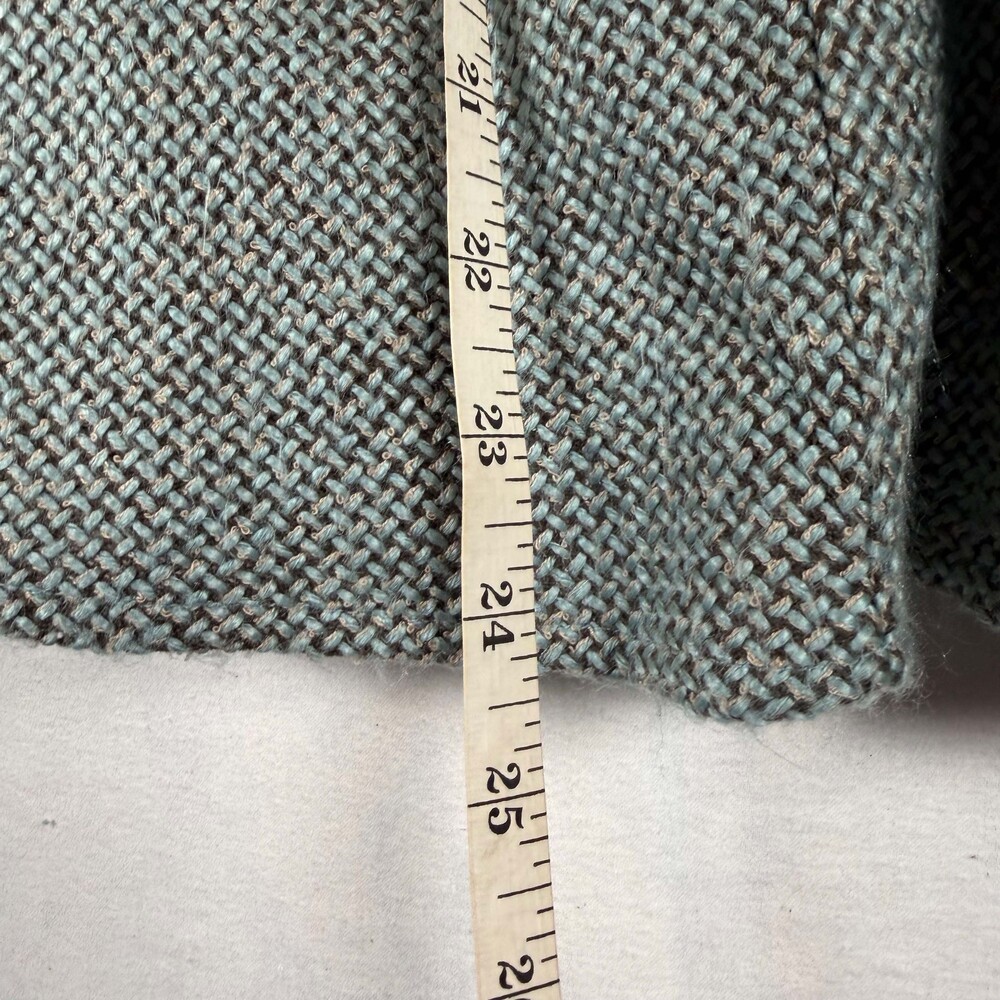 Studio Y 3/4 Light Blue Brown Woven Tweed Vintage A-line Skirt - Picture 8 of 8